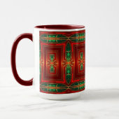 Red Decorative Holiday Mug マグカップ (左)
