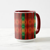 Red Decorative Holiday Mug マグカップ (正面右)