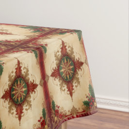 Red Decorative Holiday Tablecloth テーブルクロス