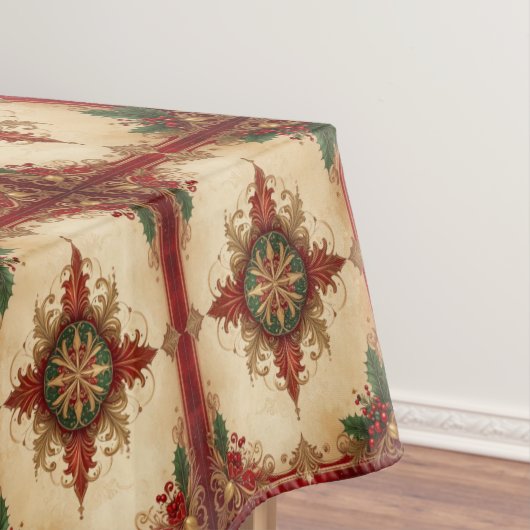 Red Decorative Holiday Tablecloth テーブルクロス (インサイチュ)