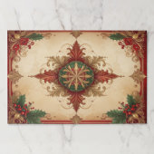 Red Decorative Holiday Tearaway Placemat ペーパーパッド (正面)