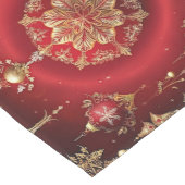 Red Decorative Ornaments Holiday Table Runner ミディアムテーブルランナー (コーナー)
