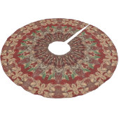 Red Decorative Tree Skirt ブラッシュドポリエステルツリースカート (アングル)