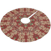 Red Decorative Tree Skirt ブラッシュドポリエステルツリースカート (アングル)