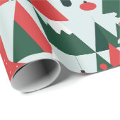 Red deer, cute christmas tree ラッピングペーパー (ロールコーナー)