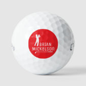 Red Design to Mark Golfers ゴルフボール (正面)