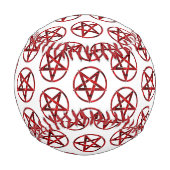 Red Devil Pentagram 野球ボール (裏面)
