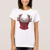Red Dirndl Top For Folk Festival Tシャツ (正面)