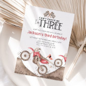 Red Dirt Bike 3rd birthday - Cant catch me 招待状