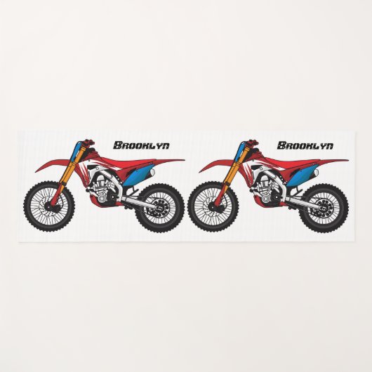 Red dirt bike motorcycle  ヨガマット (正面(横))