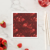 Red Disco Style Squares Valentine Pattern スタンダードカクテルナプキン (インサイチュ)
