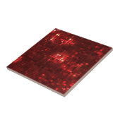 Red Disco Style Squares Valentine Pattern タイル (側面)