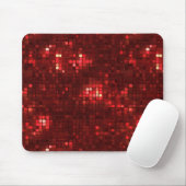 Red Disco Style Squares Valentine Pattern マウスパッド (マウス)