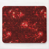 Red Disco Style Squares Valentine Pattern マウスパッド (正面)