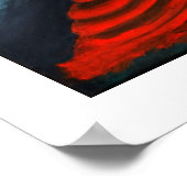 Red Diva Poster Fashion Illustration 20 x 16 Print ポスター (角)