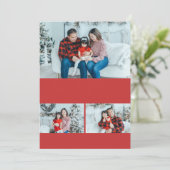 Red DIY 5x7 3フォトコラージュテンプレート シーズンカード (スタンド正面)