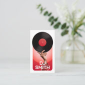 Red DJ Signer Disk Jockey Music Producer Vinyl 名刺 (スタンド正面)