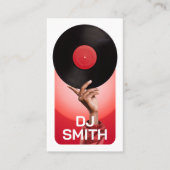 Red DJ Signer Disk Jockey Music Producer Vinyl 名刺 (正面)