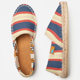 RED DK BLUE CREME MEN'S スリップまたは滑ること ON ESPADRILLES