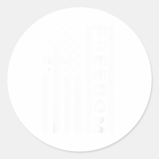 Red Dom American Flag And Cross Faith Family Dom  ラウンドシール (正面)