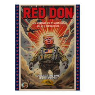Red Don – 風刺的な政治アートポスター ポスター