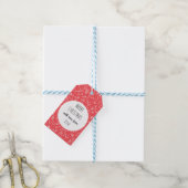 Red Doodle Christmas Pattern ギフトタグ (より糸付き)