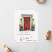 Red Door Real Estate Marketing Christmas ノートカード (正面/裏面インサイチュ)