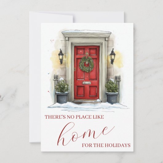 Red Door Real Estate Marketing Christmas ノートカード (正面)