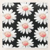 Red Dotted Daisy's ガラスコースター (正面)