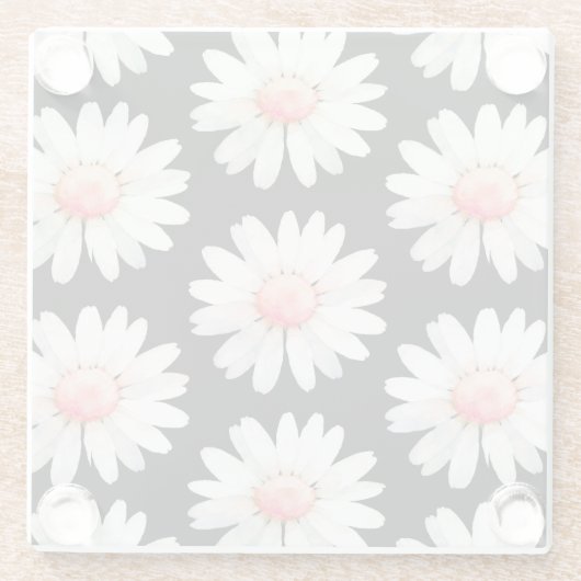 Red Dotted Daisy's ガラスコースター (裏面)