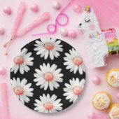 Red Dotted Daisy's ペーパープレート (パーティー)