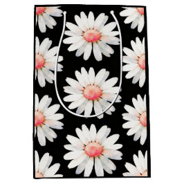 Red Dotted Daisy's ミディアムペーパーバッグ