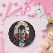 Red Dracula Gothic Horror Halloween ペーパープレート (パーティー)