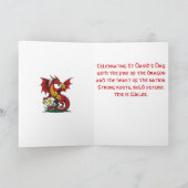 Red Dragon Amongst Daffodil Flowers カード (内部)