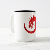 Red Dragon Circle Two-Tone Coffee Mug - Mythic ツートーンマグカップ (正面左)