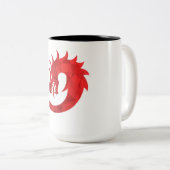 Red Dragon Circle Two-Tone Coffee Mug - Mythic ツートーンマグカップ (正面右)
