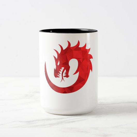 Red Dragon Circle Two-Tone Coffee Mug - Mythic ツートーンマグカップ (中央)