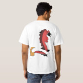 Red Dragon eats meat Tシャツ (裏面フル)