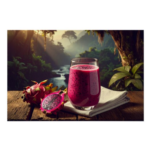 RED DRAGON FRUIT (Venus Pitahaya) - EXOTIC FRUITS ポスター (正面)