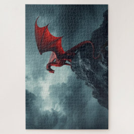 Red Dragon On Cliff Jigsaw Puzzle ジグソーパズル
