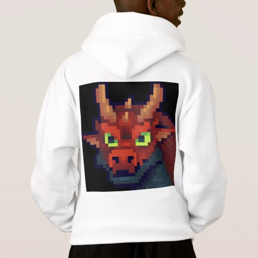 Red Dragon pixel art hoodie (裏面)