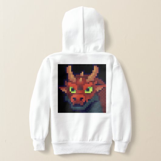 Red Dragon pixel art hoodie (レイダウン裏面)