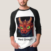 Red Dragon Pixel Art T Shirt Tシャツ (正面)
