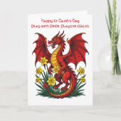 Red Dragon Stood Amongst Daffodils カード (正面)