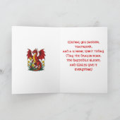 Red Dragon Stood Amongst Daffodils カード (内部)