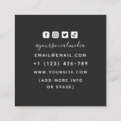 Red Dragon Tattoo Artist  スクエア名刺 (裏面)