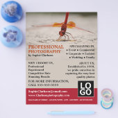 Red Dragonfly、写真、フォトグラファー採用 チラシ (シングル)