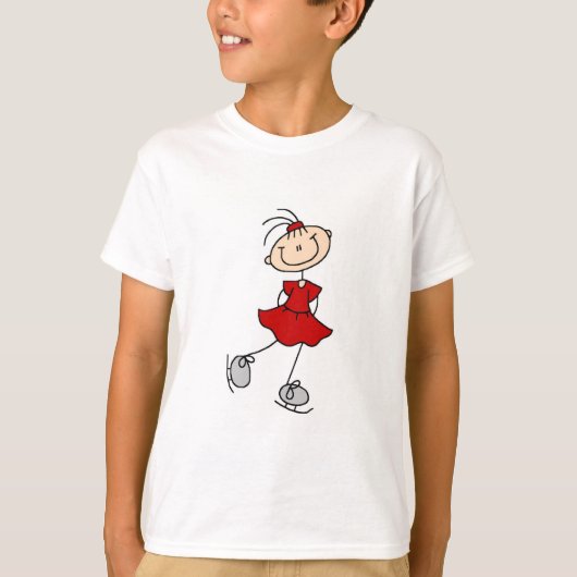 Red Dress Figure Skater Tshirts and Gifts Tシャツ (正面)