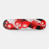 Red Drops – Abstract Skateboard Design スケートボード (横)