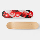 Red Drops – Abstract Skateboard Design スケートボード (横)